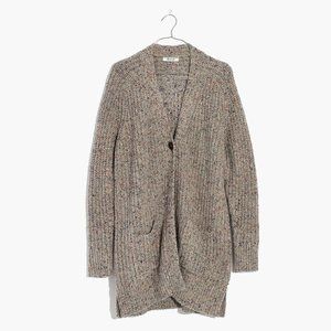 Madewell Colorfleck Ribbed Longline Cardigan